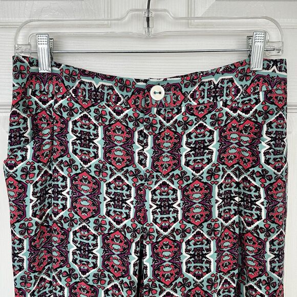 Elevenses Women’s Casual Pants Size 4 Petite Colorful Boho Lightweight Flare Leg - Picture 6 of 11